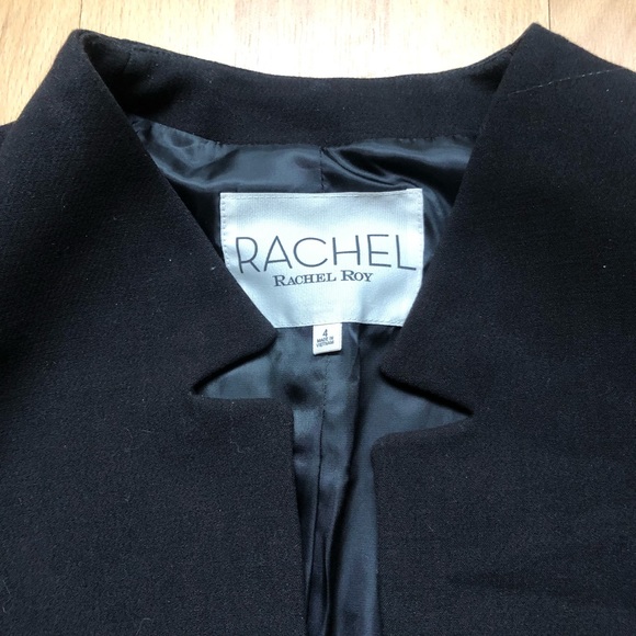 NWT Rachel Roy Cropped Modern Black Zip Blazer - Picture 3 of 14
